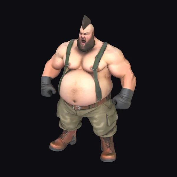 Fat Man with Suspender