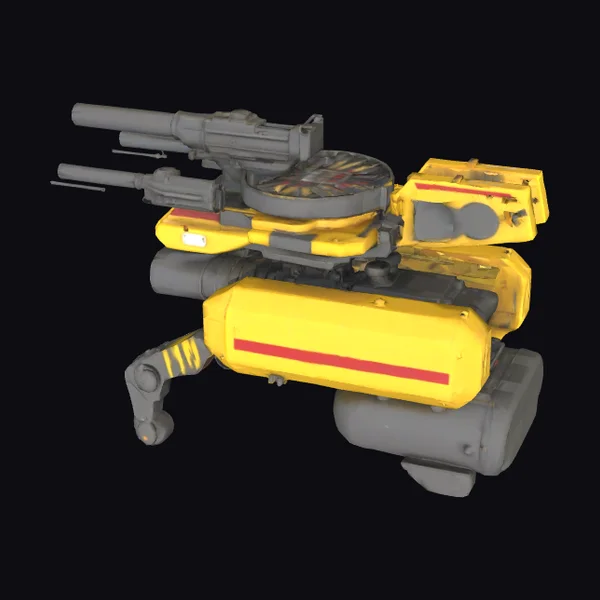 Yellow Robot Turret