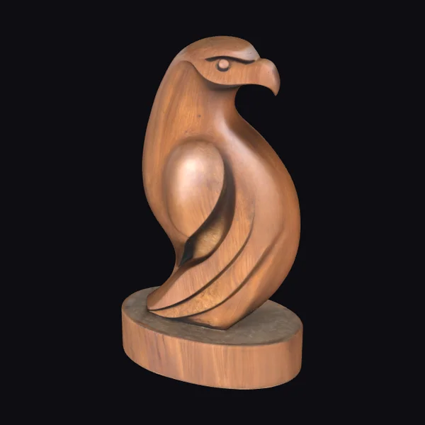 Wooden Eagle Sculpture