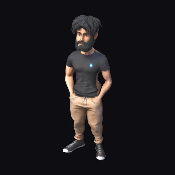 Cartoon Man with Beard