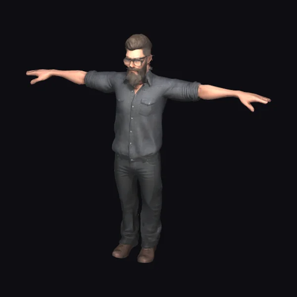 Bearded Man in Glasses