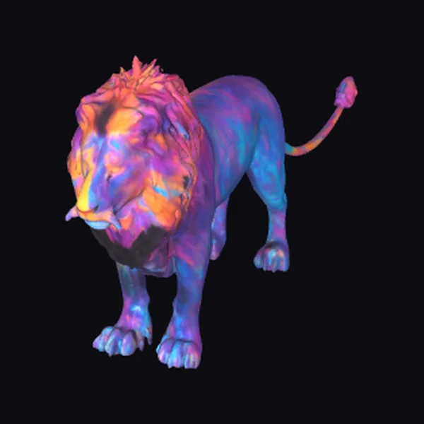 Multicolored Lion