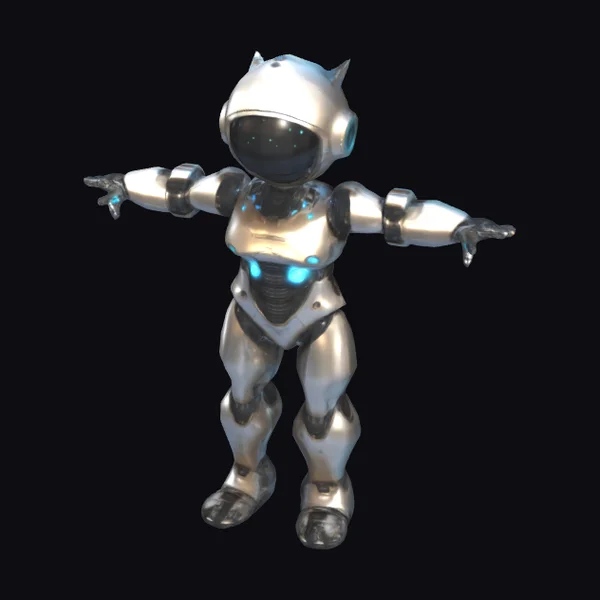 Robotic Humanoid T-Pose Figure