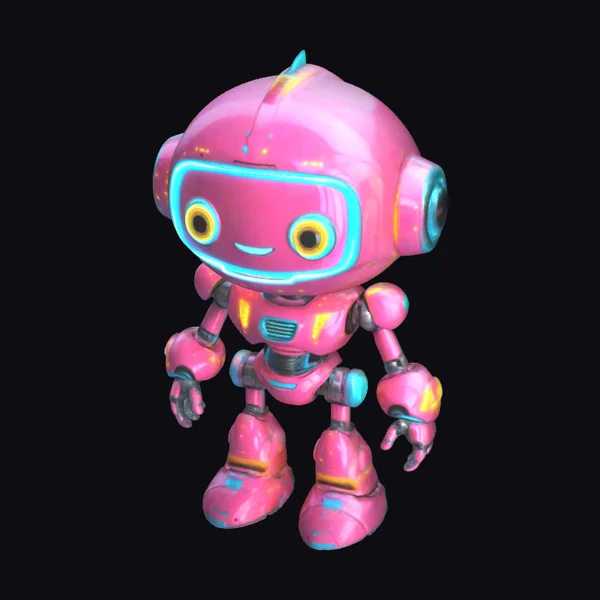 Pink Cartoon Robot