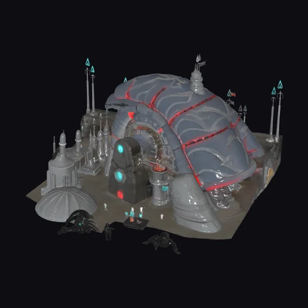 Futuristic Alien Citadel Structure