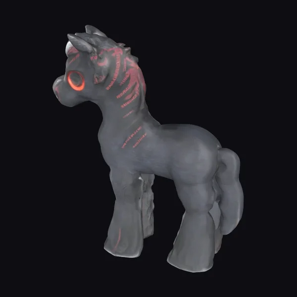 Glowing Metallic Pony Figure