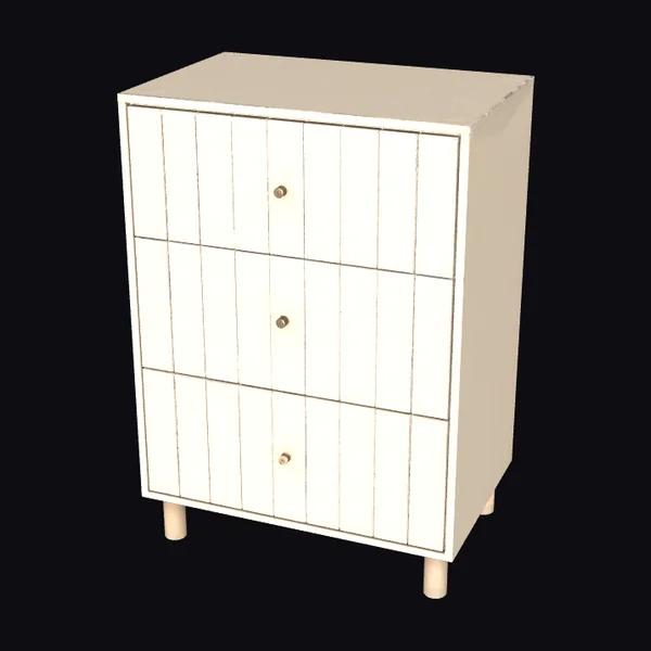 Beige Wooden Storage Unit