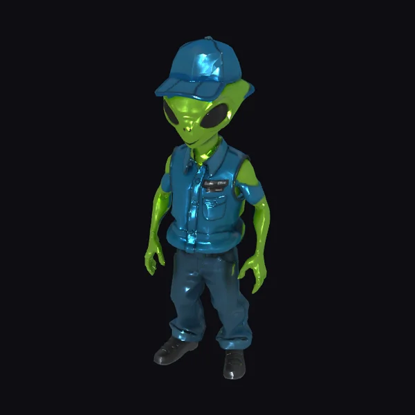 Green Alien Cashier Uniform