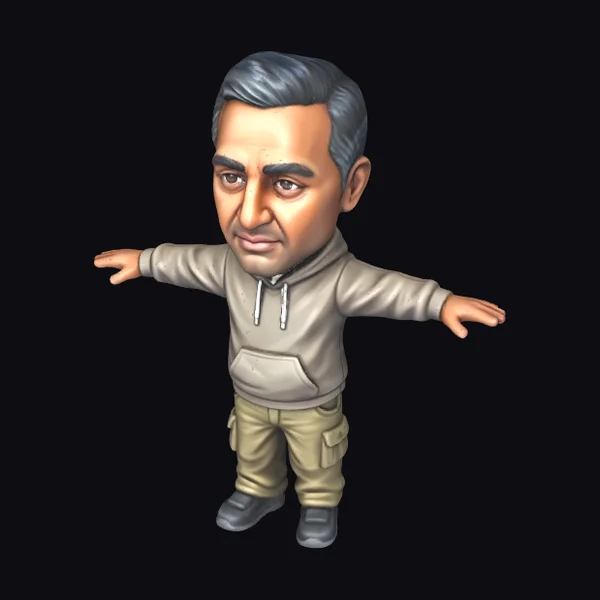 Cartoon Man in Stance