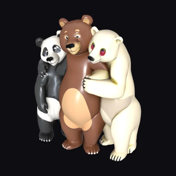 Three Bears Embrace