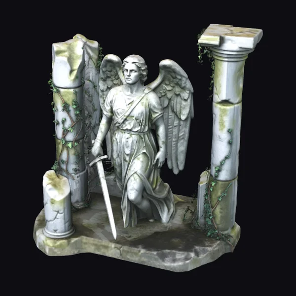 Ancient Angelic Warrior Statue