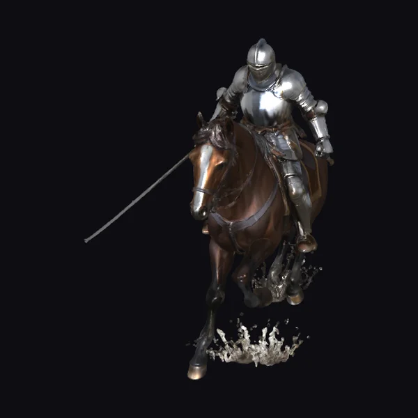 Knight on Charging Horse