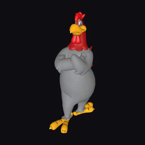 Cartoon Rooster Character