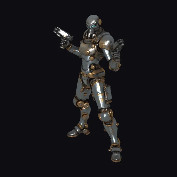 Cyberpunk Robot Warrior