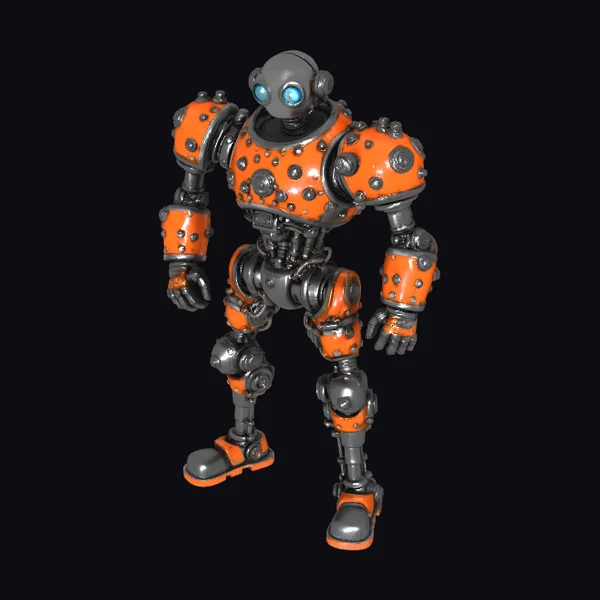 Orange Metal Robot