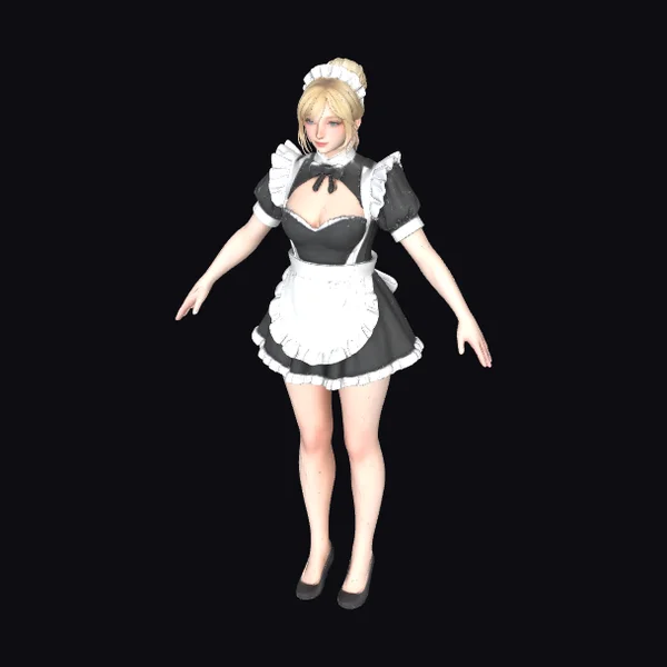 Blonde Maid Cosplay Outfit