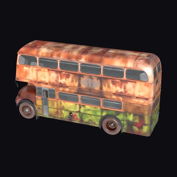 Rusty Double-Decker Bus