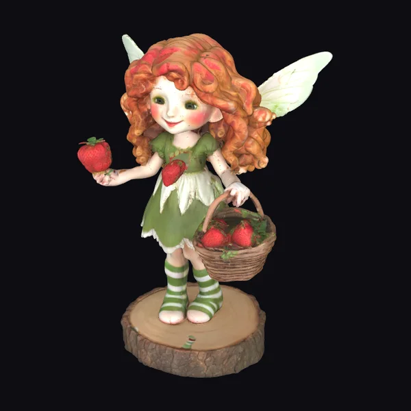 Redheaded Fairy with Strawberries
