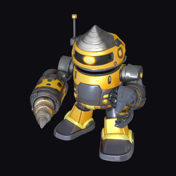 Yellow Mining Robot
