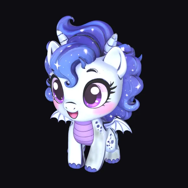 Cute Starry Unicorn Creature