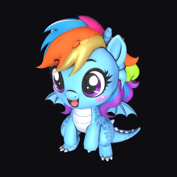 Rainbow Baby Dragon