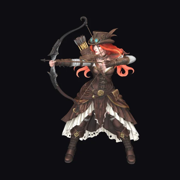 Steampunk Female Archer