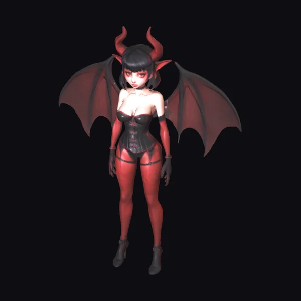 Succubus with Short Hair