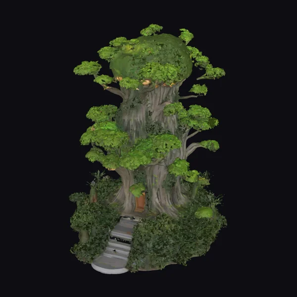 Treehouse with Staircase