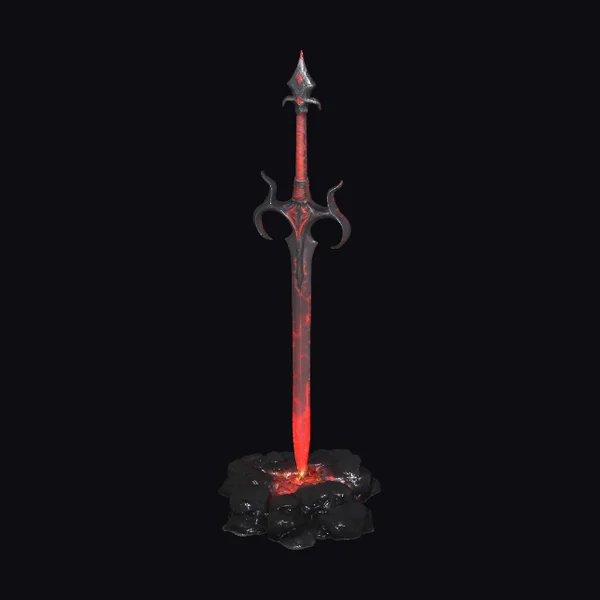 Glowing Obsidian Sword