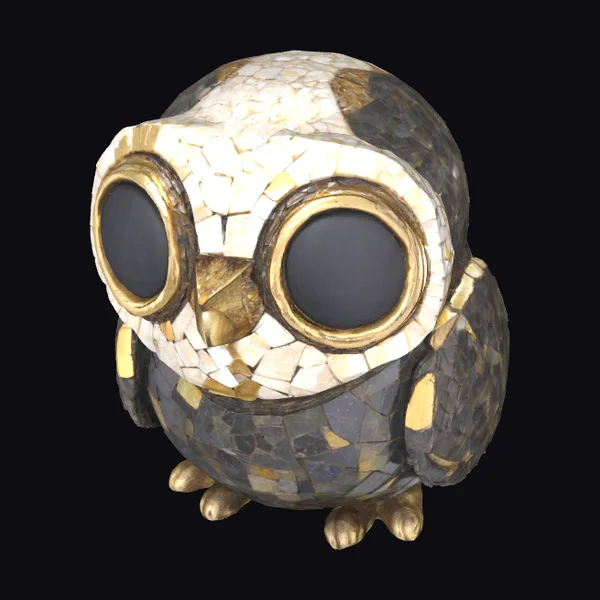 Mosaic Owl Figurine