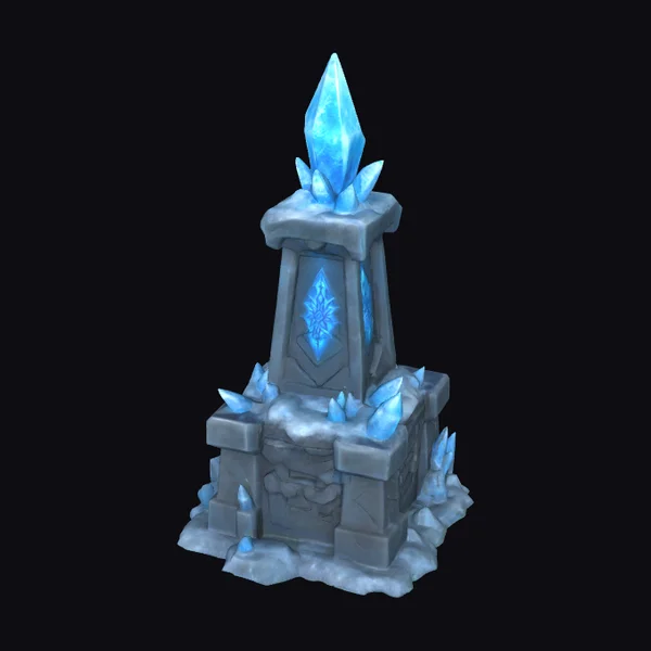 Glowing Blue Ice Obelisk
