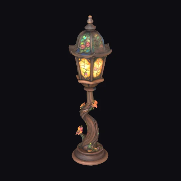 Glowing Stained Glass Lantern