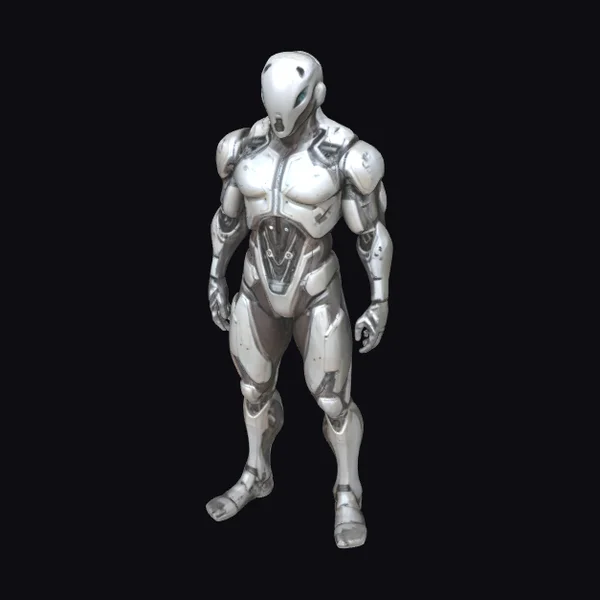 Silver Cyborg Warrior