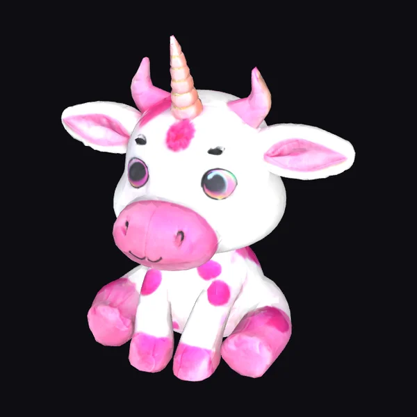 Pink Spotted Unicorn Cow