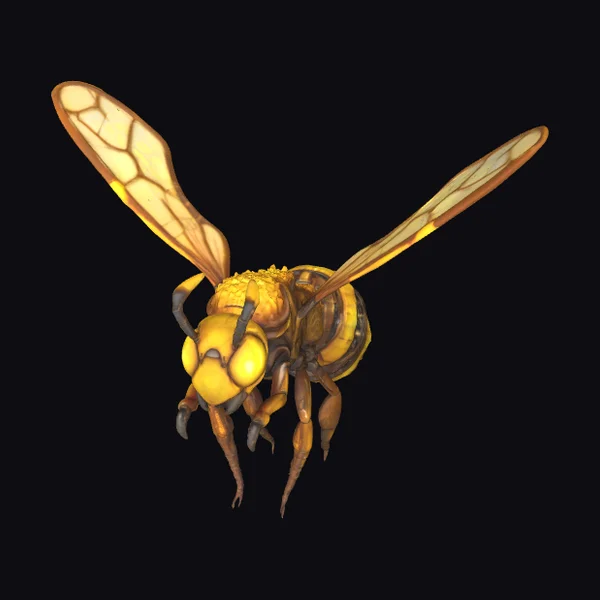Golden Winged Insect Creature