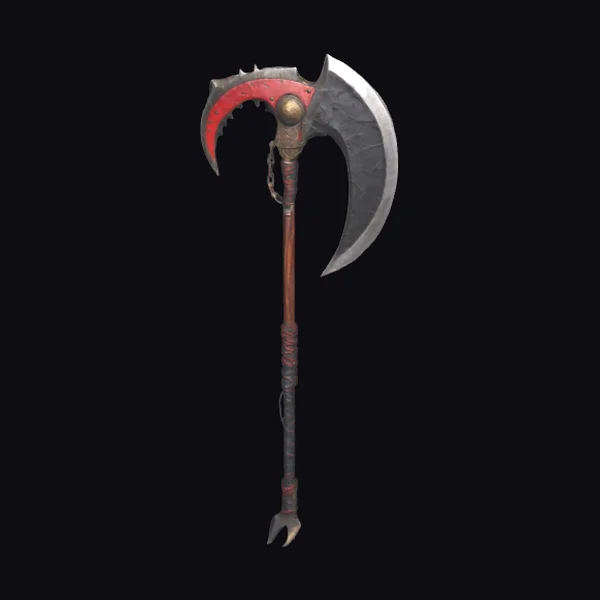 Crimson Double-Edged Scythe
