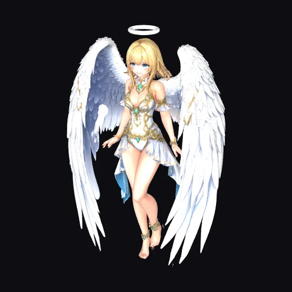Blonde Angelic Beach Figure