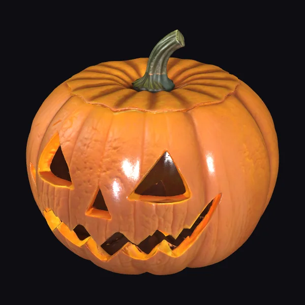 Glowing Jack-o'-Lantern Face