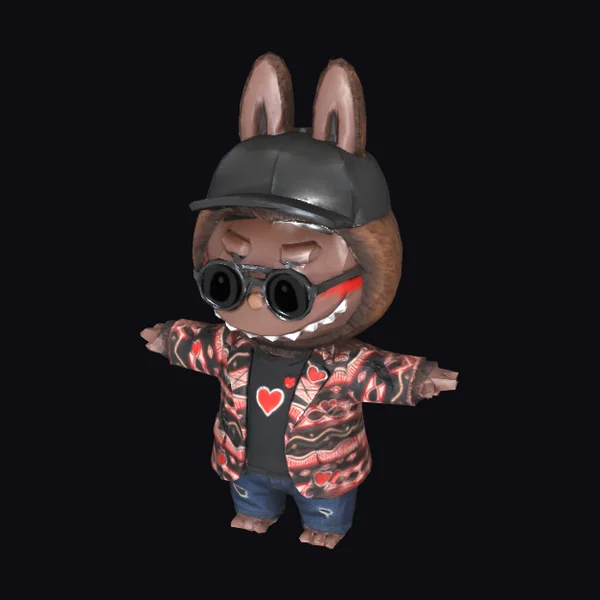 Bunny in Hip Hop Outfit