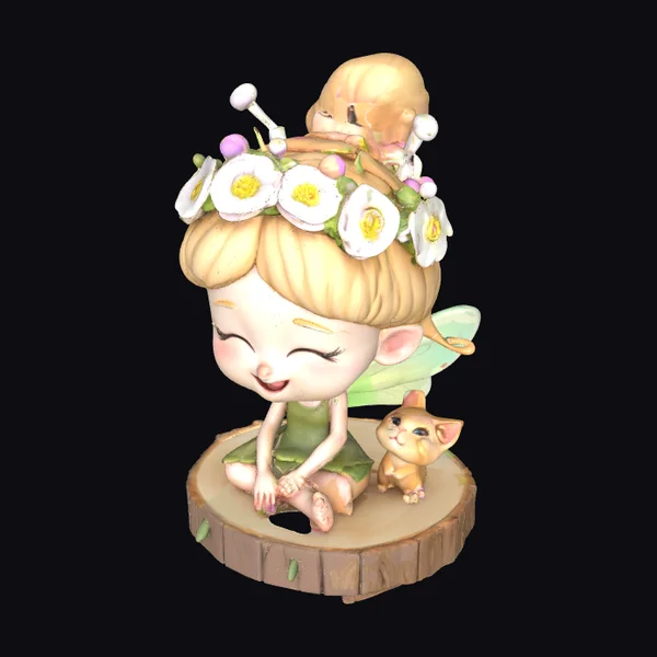 Chibi Fairy and Squirrel