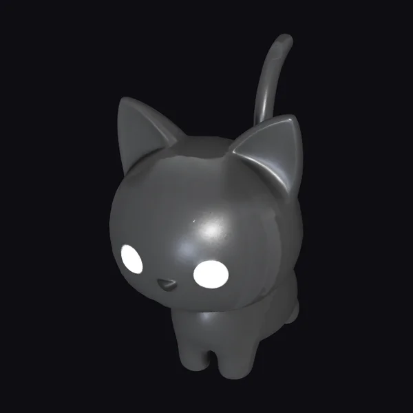 Glowing Black Cat