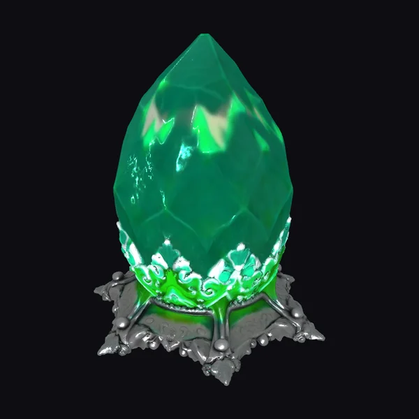 Glowing Green Crystal Orb