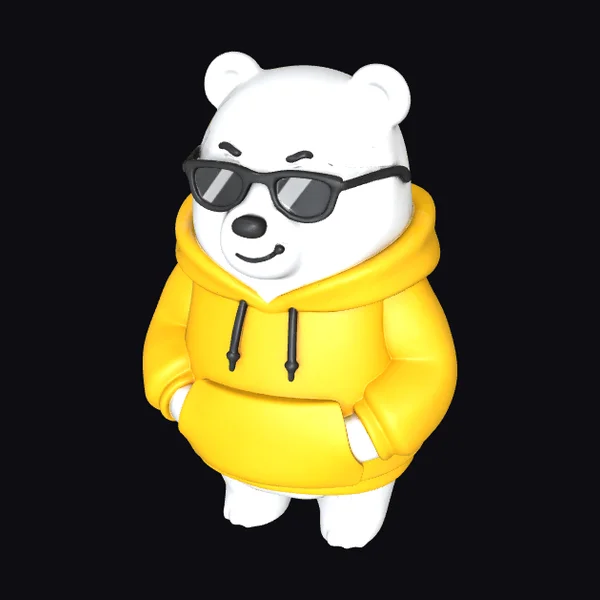 Bear in Yellow Hoodie