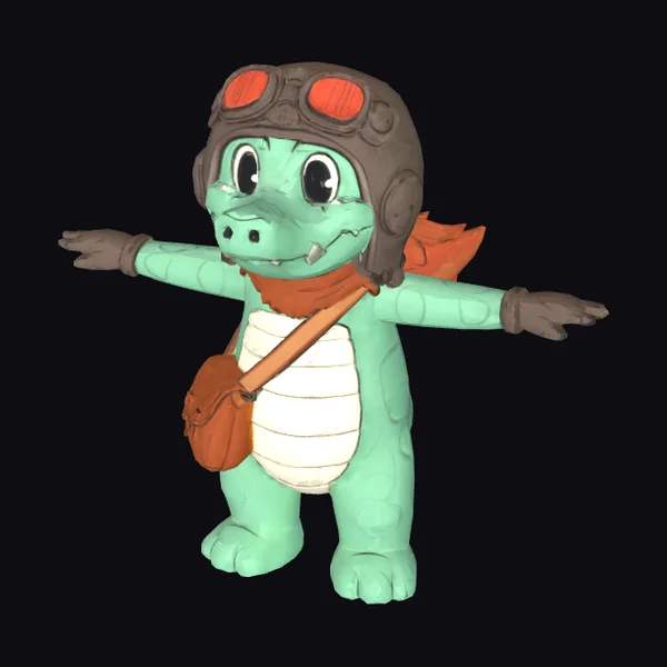 Crocodile Aviator Character