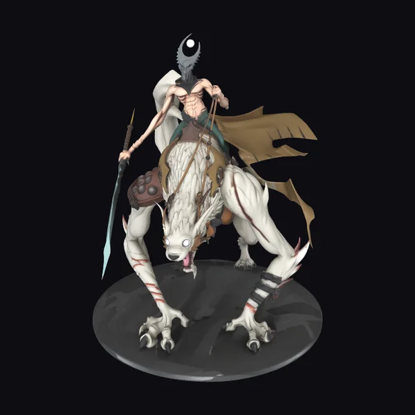 Warrior on Wolf Mount