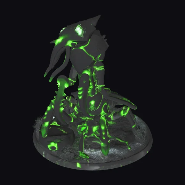 Glowing Dark Creature Sculpture