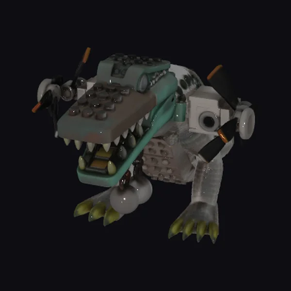 Pixelated Crocodile Robot