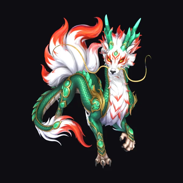 Mythical Fox Dragon Creature