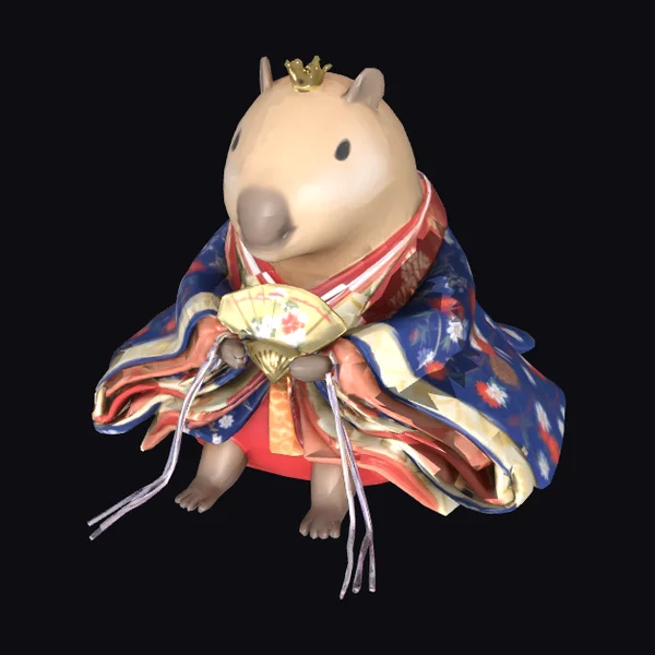 Regal Capybara Kimono