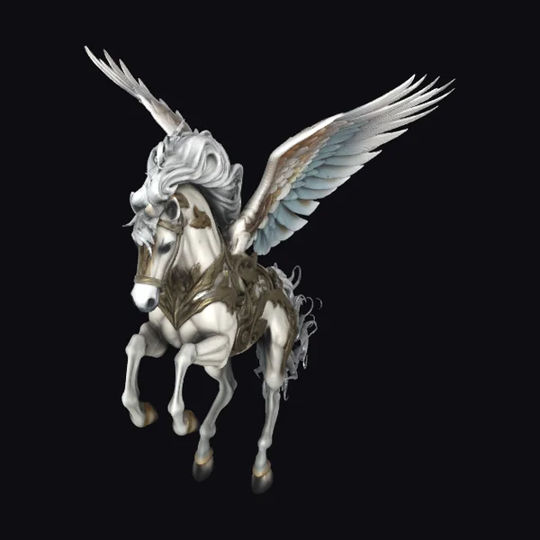 Winged Horse in Flight